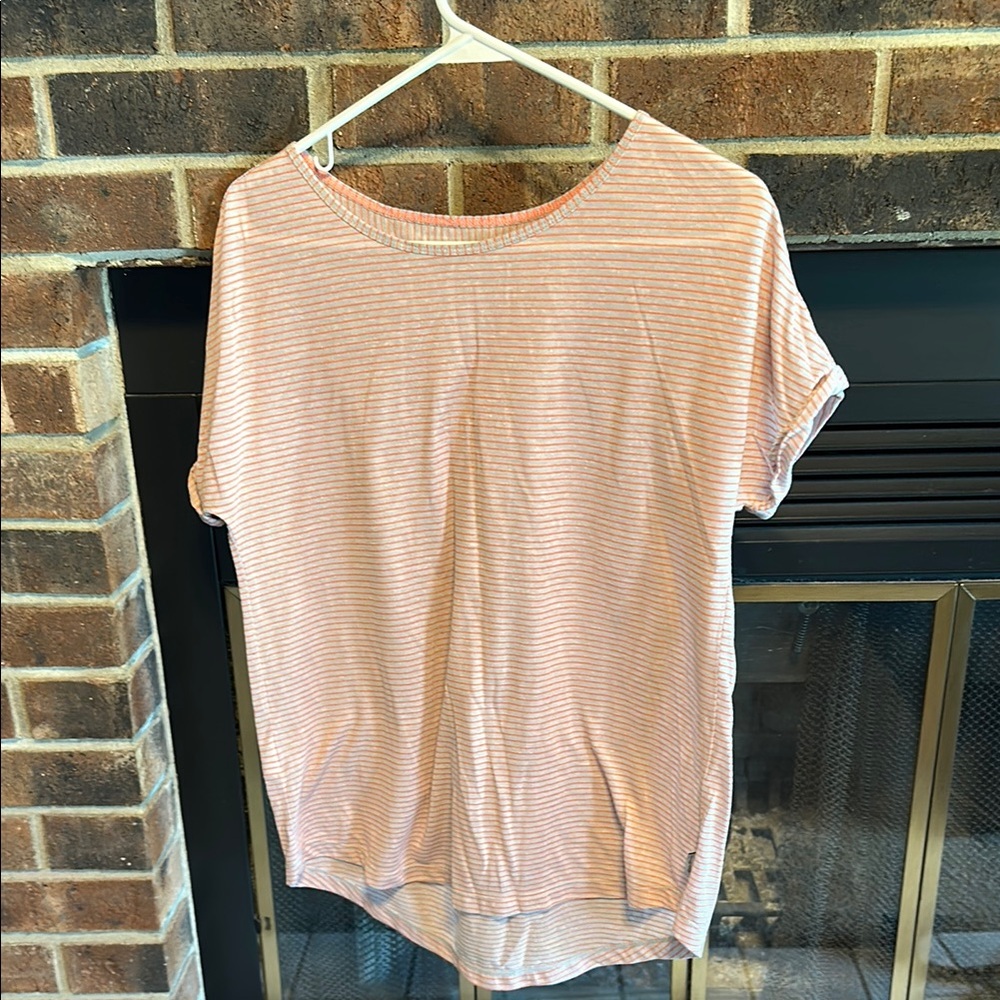 2 for$5 Eddie Bauer Striped Orange Women's Top